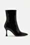 Thin Heeled Zippered Women's Boots Bootie Black - 6