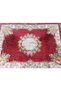 Red Velvet Nostalgic Bed Tablecloth Antique Patterned Woven Coverlet 160X215 cm Rc8M - 4