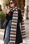Women's Diamond Patterned Soft Plush Scarf Soft Textured Winter Neck Collar Scarf - 7