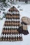 Women's Diamond Patterned Soft Plush Scarf Soft Textured Winter Neck Collar Scarf - 6