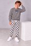 Boys' Dumpling Squad Printed Crew Neck Tracksuit Top and Bottom Set