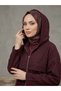 تونيك بقلنسوة وسحاب - أحمر كلاريت - 4
