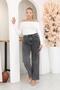 Plus Size Stoned Palazzo Lycra Jean Trousers - 5