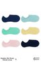 Women's Cotton 6 Pairs of Bootie Socks (No Show) Colorful Series Assortment 3 - 2