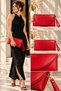 Women's Portfolio Bag with Wrist Strap Clutch Evening Dress Handbag