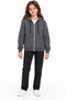 32510-26 Unisex Kids Beauty Embroidered Hooded Zippered Kangaroo Pocket Sweatshirt 9-12 Years