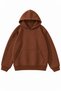Girls' and Boys' Brown Sweatshirt with Hood and Ribbon, 3 Yarns, Ages 3-13 - 3