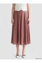 Alita City Lcw Vision Pink Dobby Plain Midi Women's Skirt with a Difference - 2