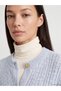 Alita City Blue Knitwear Patterned Short Women's Cardigan with a Difference - 3