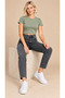 R53 Snow Gray Flexible Comfortable Fit Mom Jean Pants - 3