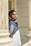 Allure Soyut Brush Pattern Tencel Shawl - 4