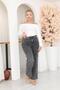 Plus Size Stoned Palazzo Lycra Jean Trousers - 9