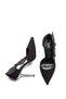 High Heeled Stone Embroidered Bow Buckle Nubuck Women's Evening Dress Shoes 820 - 4
