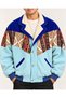 (8091) Recien Unisex Fur Collar Vintage Aztec Jacket Oversize 90S Coats Large / Xlarge Compatible - 3