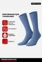 Unisex Organic Cotton Flight and Pilot Knee Socks with Special Firming Technology Night Blue - 3