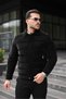 Men's Premium Nova Fabric Shirt Collar Black Winter Puffer Coat