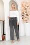 Plus Size Stoned Palazzo Lycra Jean Trousers - 4