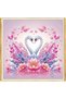 Diamond Painting Puzzle Kit, Heart-Shaped Crystal Swans 30X30 cm Mosaic - 2
