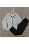 Men's Diver Fabric Raised Collar Full Flexible Tracksuit Set Plain Dawraz-3012 - 2