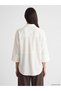 Alita City Farkıyla Lcw Everyday White Drawstring Oversize Muslin Women's Shirt - 4