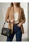Women's Shoulder Bag with Buckle Detail