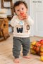 Baby Boy Set Wild Giraffe Patterned 2-Piece Set Top and Bottom Seasonal Set 3 6 9 12 Months - 3