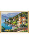 Diamond Painting Puzzle Kit, Villa by the Lake 50X65 cm Mosaic - 2