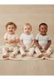 3-Piece Baby Ribbed Pants Set with Ears, Teddy Bear Patterned High-Waisted Unisex Pajama Bottoms - 2