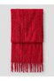 Red Glittery Soft Textured Tasseled Winter Shawl Sal1330 - 3