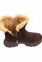Women's Suede Fur Lined Zippered Thick Soled Winter Boots - 2
