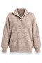 Mink Stand Collar Buttoned Sweater 251361
