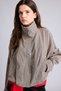 Balloon Fit Gingham Patterned Stand Collar Jacket I6748Ax26Au