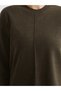 Alita City Lcw Vision Green Oval Collar Women's Slim Sweater with a Difference - 3