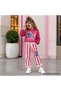 Girl's Two-Thread Fabric Casual Stylish Tracksuit Top and Bottom Set