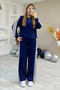 Modal Fabric Women's 4-Stripe Detailed Wide Leg Tracksuit Set Oversize Sweat - 3
