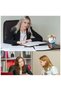 3-Piece Black Metal Mesh Pen Holder Set – Round Steel Desk Organizer for Office, School & Home - 3