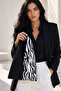 Black Zebra Patterned Small Hobo Model Handbag - 7
