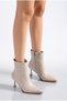 Pointed Toe Thin Heeled Women's Leather Boots - 6