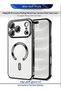 Apple iPhone 18 Pro 5G 2026 Magsafe PU Luxury Plating Raised Lips Camera Hole Case Cover