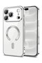 Apple iPhone 18 Pro Max 5G 2026 Magsafe PU Luxury Plating Raised Lips Camera Hole Case Cover - 2