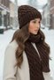 Women's Winter Wool Knitwear Scarf Beanie Set - 8