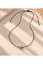 Taurus Zodiac Sign Adjustable Necklace with Real Natural Aventurine Stone - 4