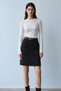Black Checkered Midi Skirt - 4
