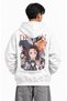 Unisex Demon Slayer Characters Back-Printed Hooded Sweatshirt, Oversized Anime-Themed Hoodie - 2