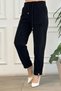 Velvet Trousers with Button Detail on the Cuffs