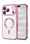 Apple iPhone 18 Pro Max 5G 2026 Magsafe PU Luxury Plating Raised Lips Camera Hole Case Cover - 2