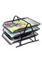 JAJEEK 3-Tier Metal Mesh File Organizer – Desk Tray for A4 Papers, Letters & Folders, Desktop - 2