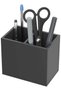 TPGP Acrylic Pen Holder 2 Compartments, Black Pencil Organizer Cup for Countertop Desk Accessory - 2