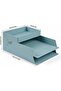 Arabest Stackable Desktop Tray Organizer, 3 Tier Letter Tray Vertical Paper File Box, Plastic Tray - 4