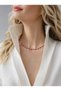Sand Bead Necklace - Red and White Glass Beads, Thin Minimalist |   Halloween - 2